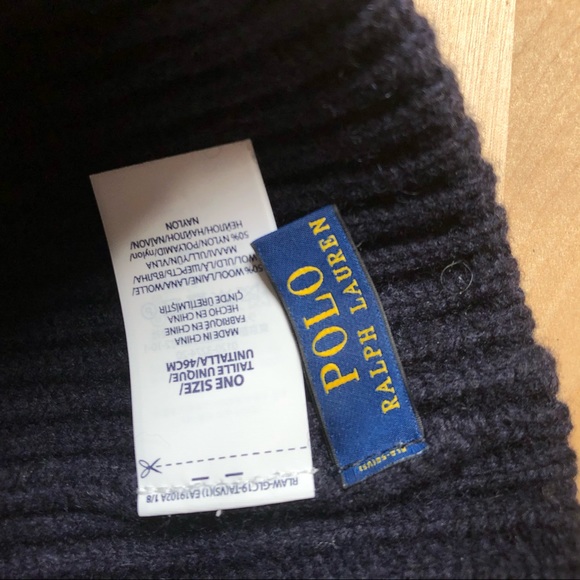 Polo Ralph Lauren Wool Big White Pony Beanie - Picture 3 of 4